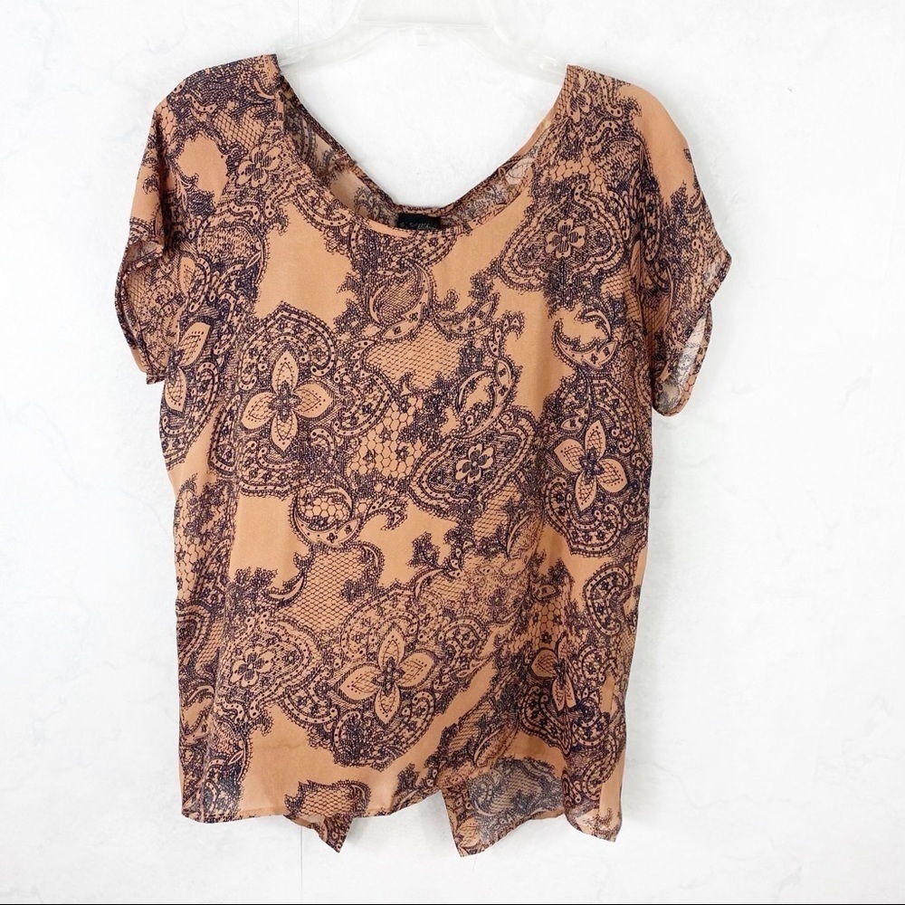 [Daytrip] Paisley Patter Printed Lightweight Blouse